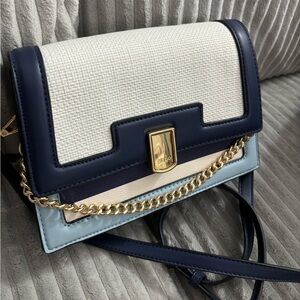 NWOT Aldo Navy & White Striped Crossbody Bag